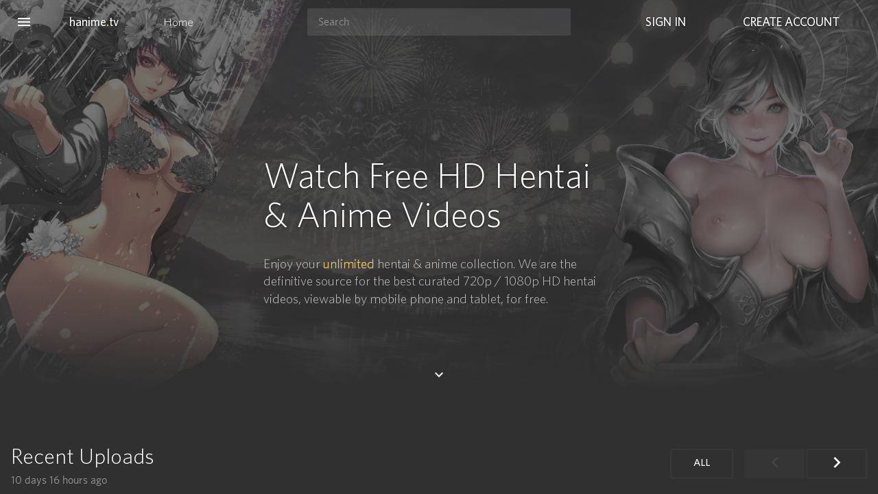 Screenshot of the site Hanime.tv