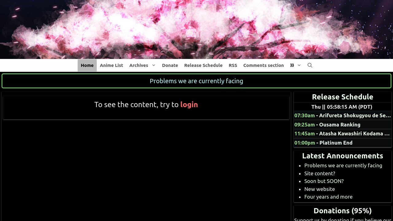 Screenshot of the site Erai-Raws