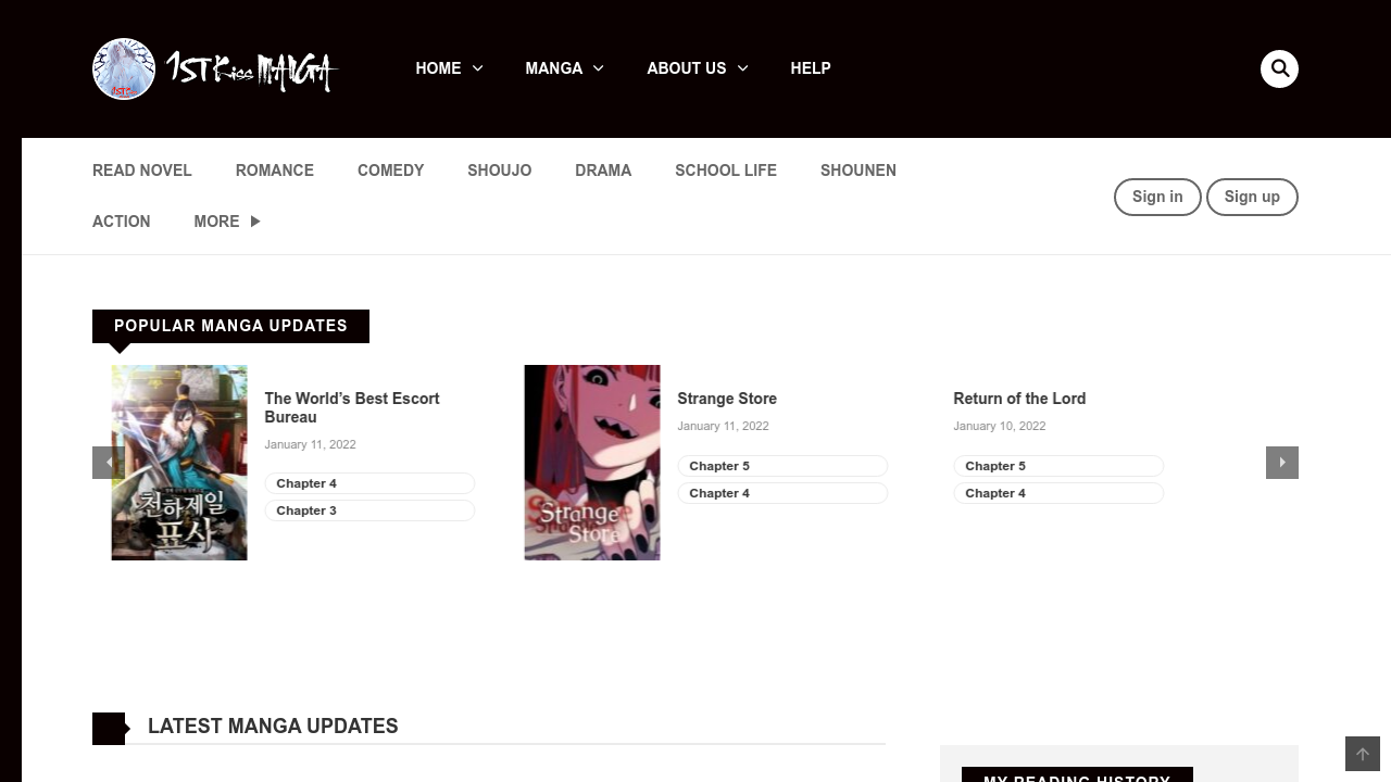 Screenshot of the site 1st Kiss
