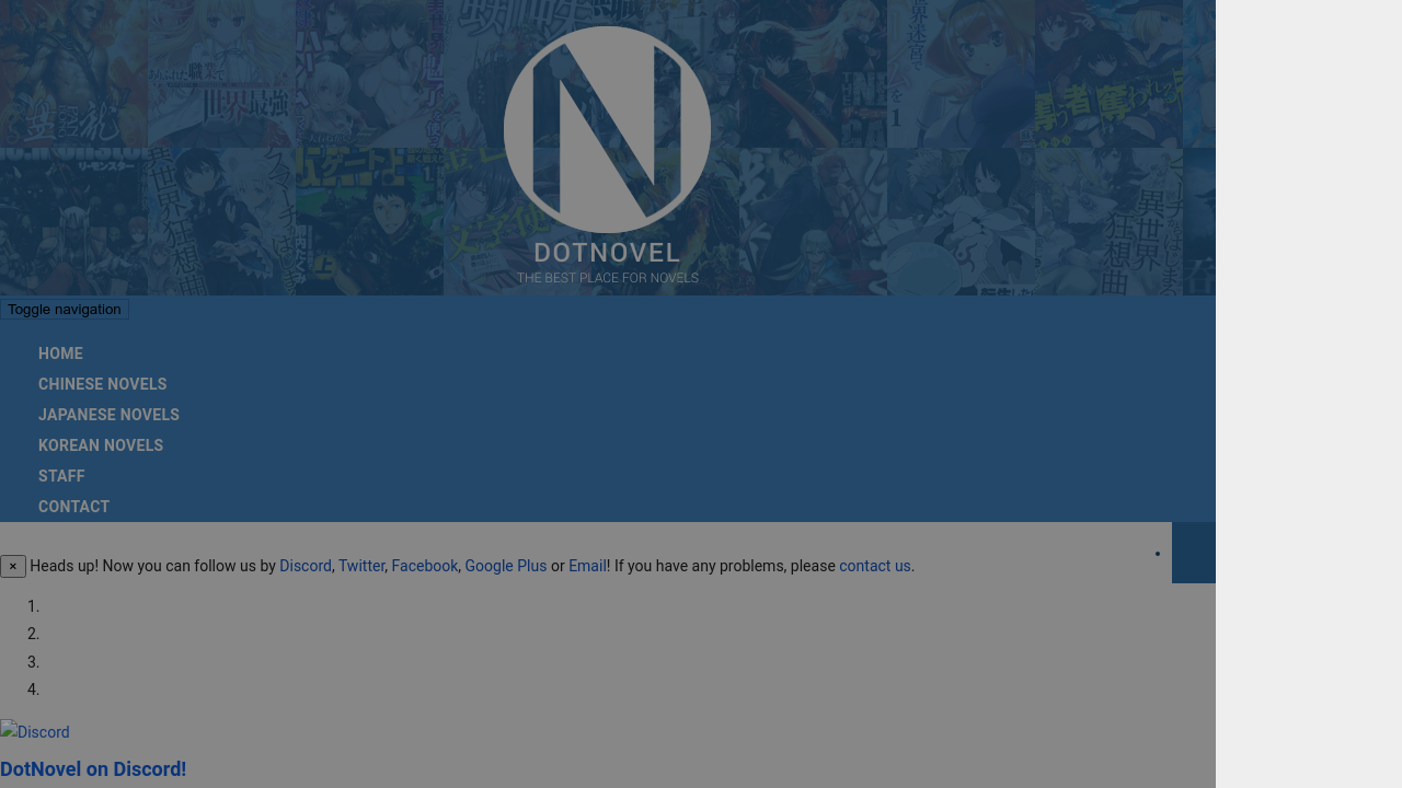Screenshot of the site Dotnovel (WebArchive)