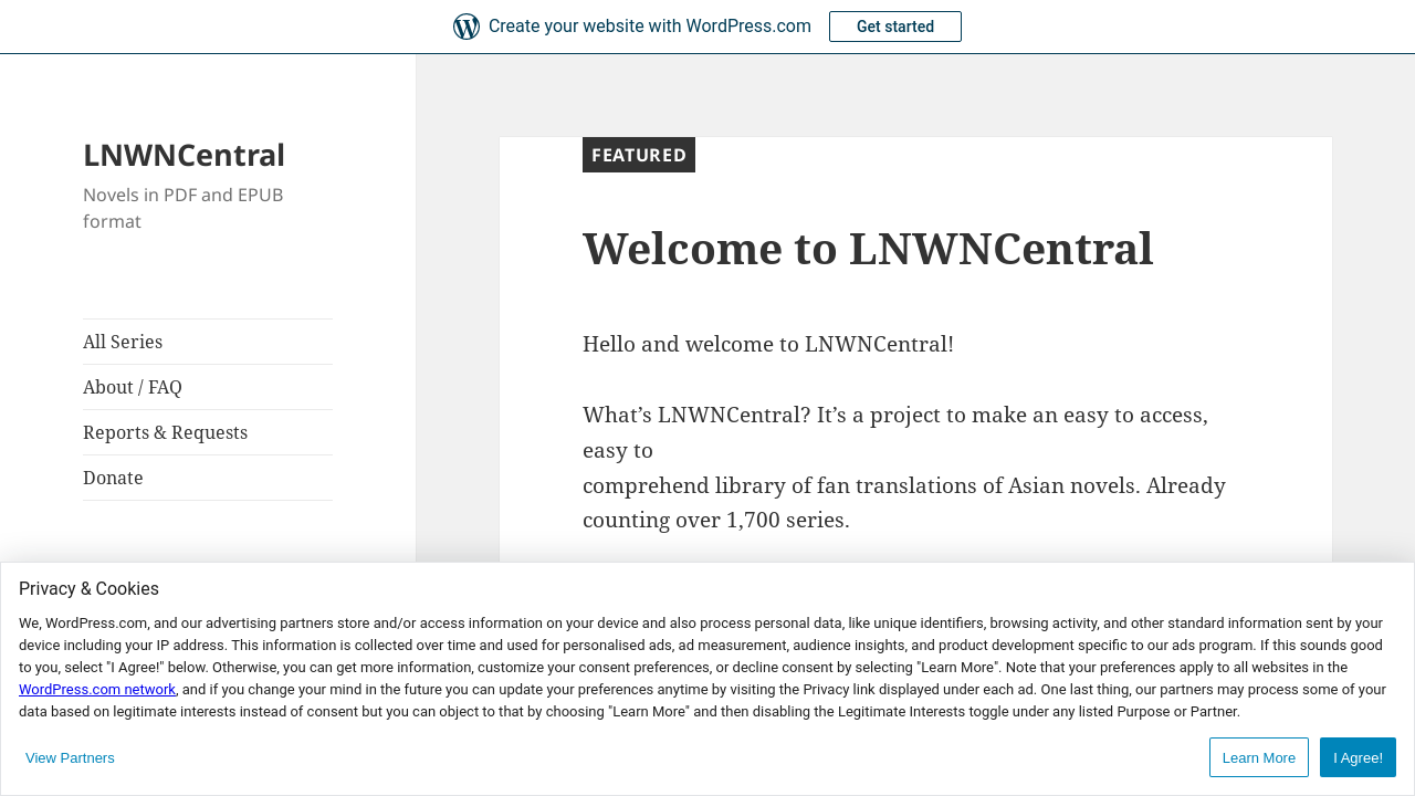 Screenshot of the site LNWNCentral
