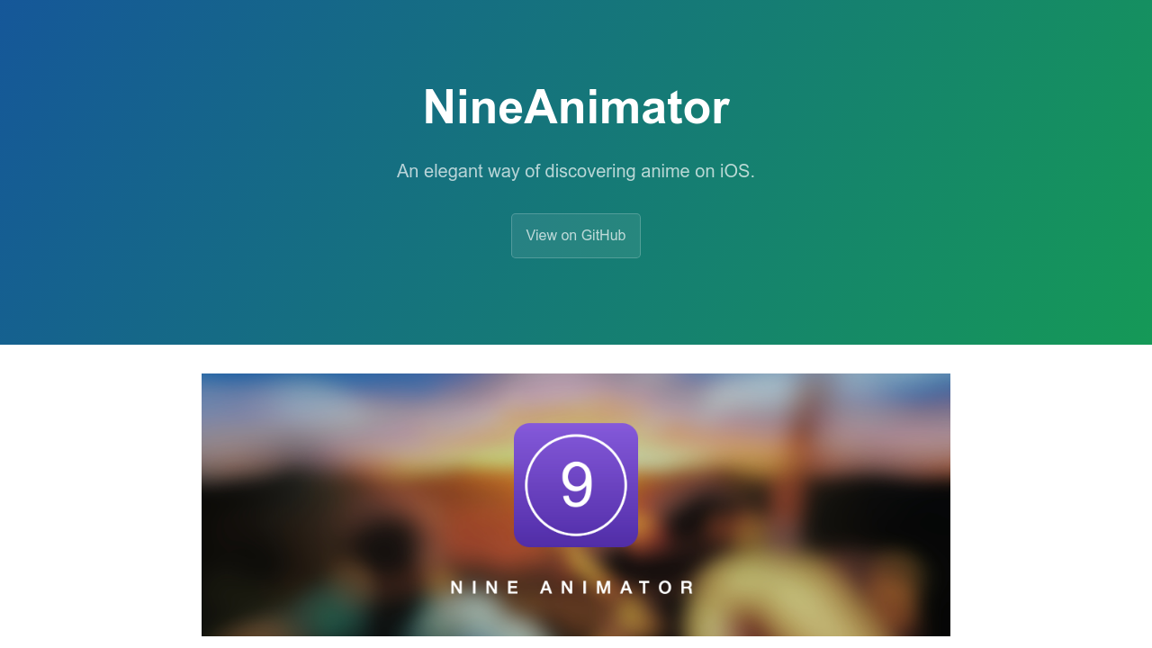 Screenshot of the site NineAnimator