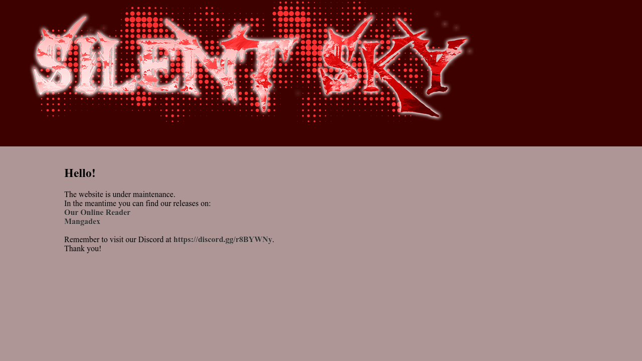 Screenshot of the site Silent Sky