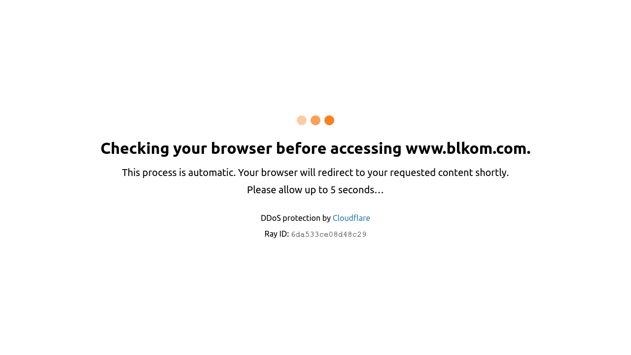 Screenshot of the site Blkom