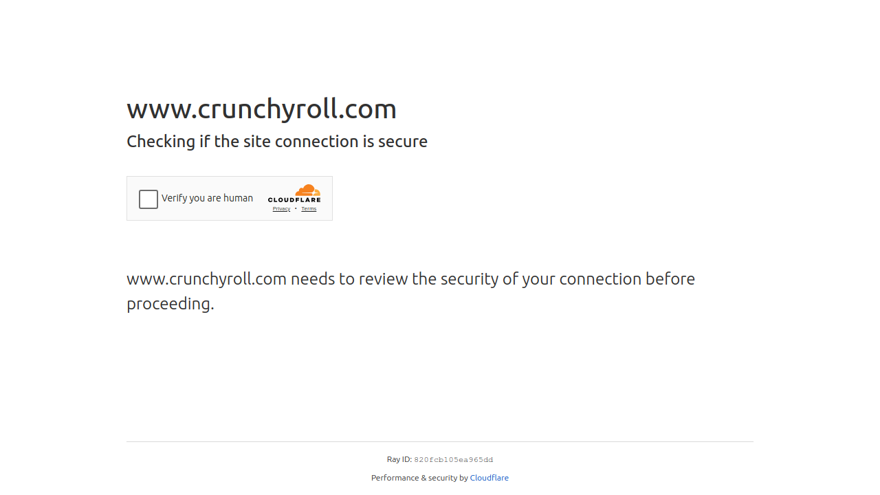 Screenshot of the site Crunchyroll